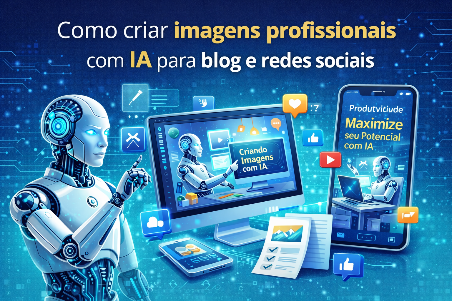 Como criar imagens profissionais com IA para blog e redes sociais