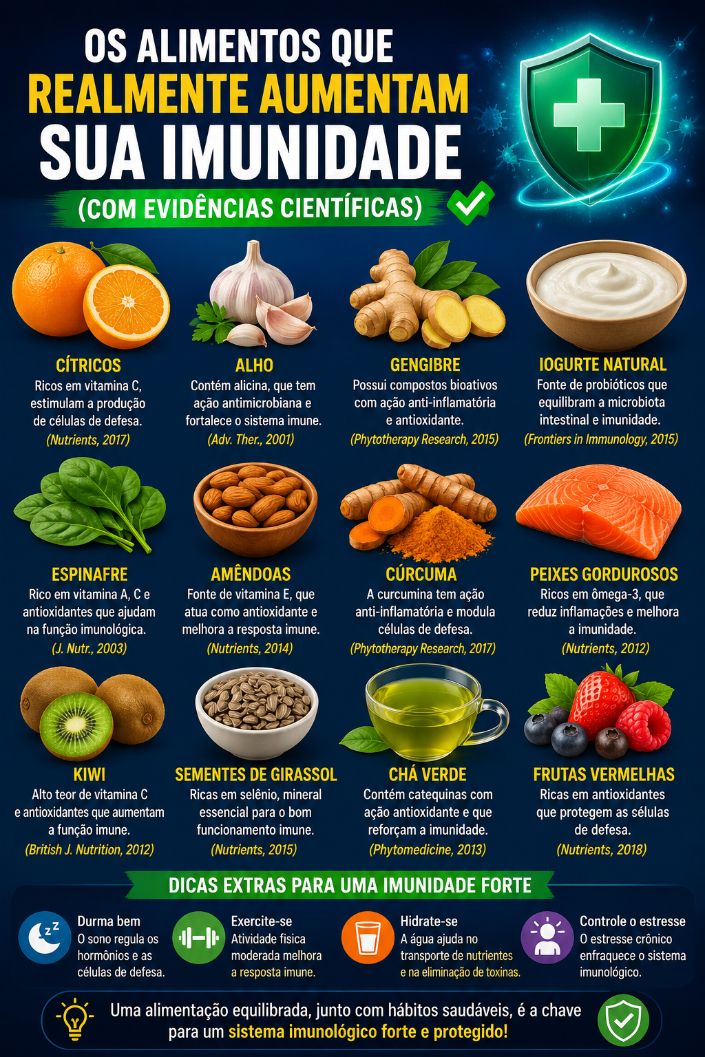 Imunidade Reforçada: A Ciência por Trás dos Alimentos que Blindam Sua Saúde