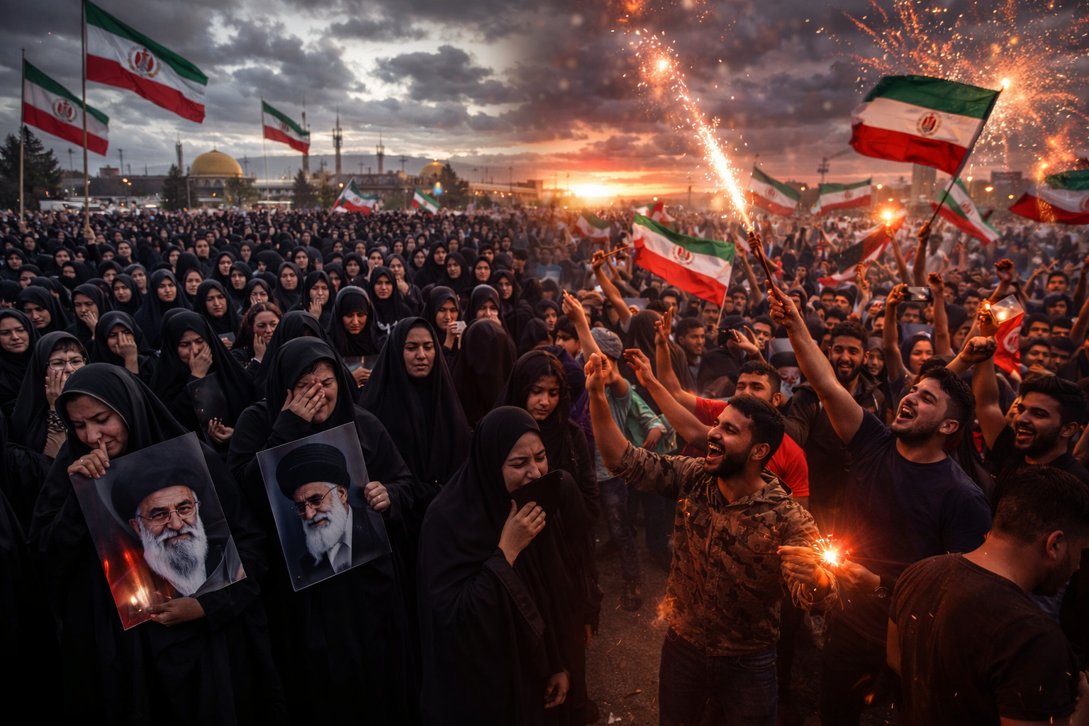 Irã em Choque: Luto e Festa Após Mortes de Líderes 